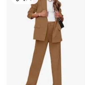 Women's Tan Pantsuit